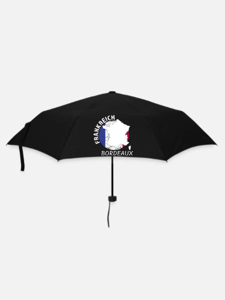 Bordeaux - Regenschirm (klein) - Schwarz