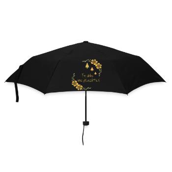 Frohe Weihnachten - Regenschirm (klein) - Schwarz - Vorne