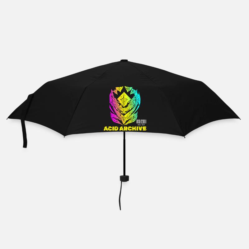 Acid Archive Cyber Sigilism Thermal Y2K Techno - Parapluie standard - noir