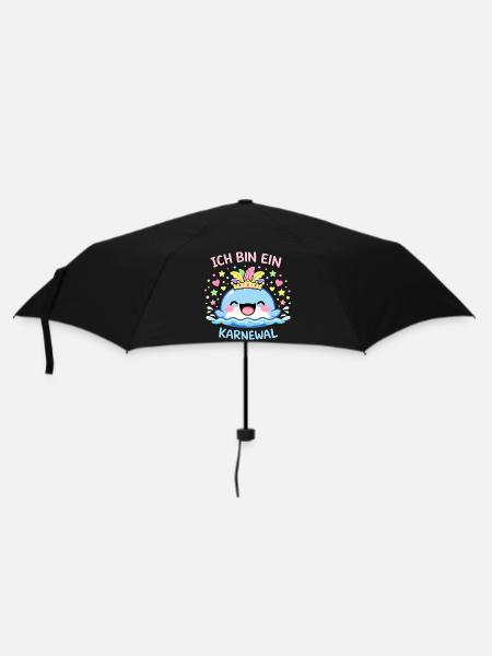 Ich bin ein Karnewal Karneval Fasching Geschenk - Regenschirm (klein) - Schwarz