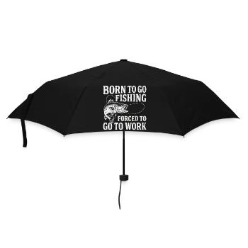 Né pour aller pêcher, forcé de travailler Pêcheur - Parapluie standard - noir - Devant