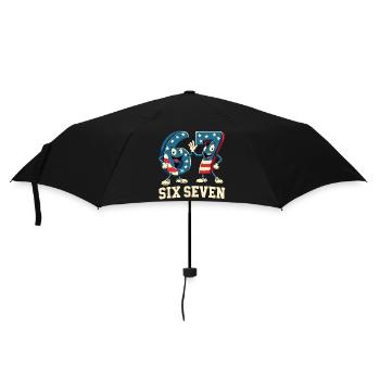 US Flag 67 Memes Six Seven - Regenschirm (klein) - Schwarz - Vorne