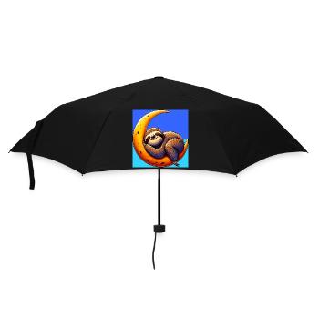 La paresse dort sur la Lune - Parapluie standard - noir - Devant