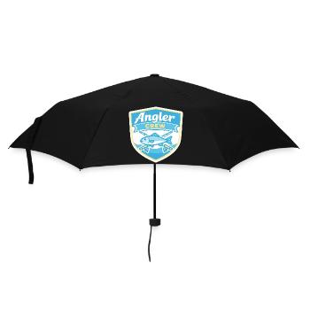 Angler Crew Shield - Regenschirm (klein) - Schwarz - Vorne