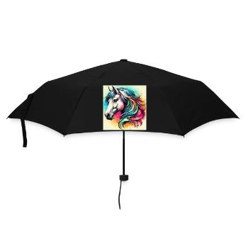 cheval - Parapluie standard - noir - Devant