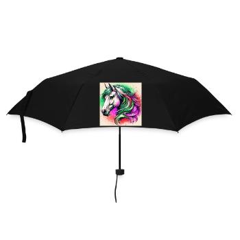 horse - Umbrella (small) - black - Front