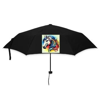cheval - Parapluie standard - noir - Devant