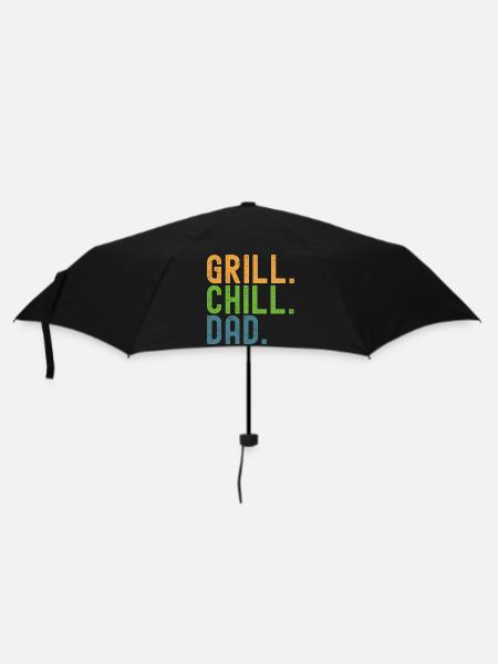 BBQ. Chill. Dad. Dads and crickets. - Umbrella (small) - black