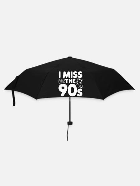 Ich vermisse die 90er - Regenschirm (klein) - Schwarz