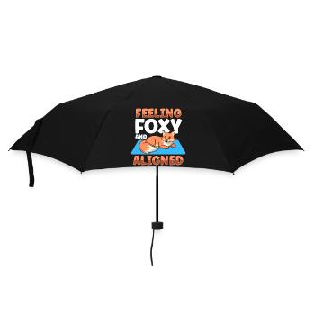 Chakra Ausrichtung - Fuchs - Regenschirm (klein) - Schwarz - Vorne