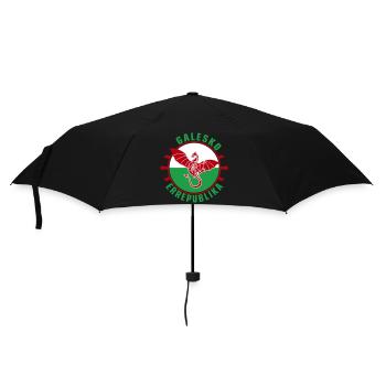 Galesko Errepublika – Walisische Republik - Regenschirm (klein) - Schwarz - Vorne
