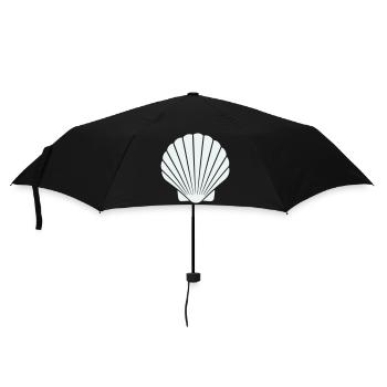 Geometric Shell Art - Umbrella (small) - black - Front