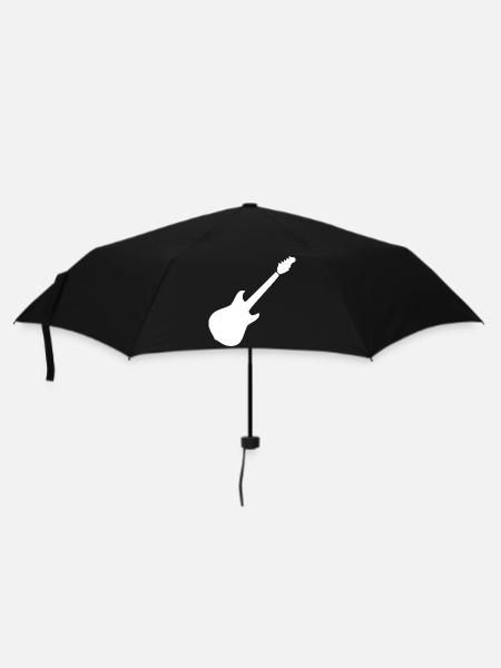 Gitarre Musik Geschenk Musiker - Regenschirm (klein) - Schwarz