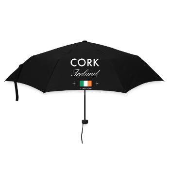 Cork Ireland Coordinates Travel Souvenir - Umbrella (small) - black - Front
