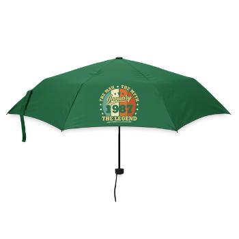 Janvier 1987, 36 Ans Anniversaire Homme femme - Parapluie standard - vert bouteille - Devant