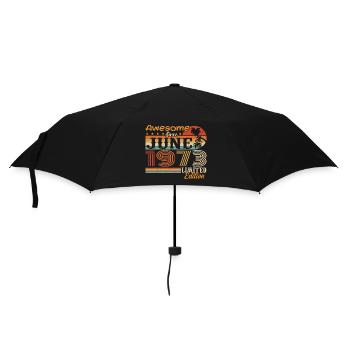 June 1973 Retro Vintage June 1973 birthday - Umbrella (small) - black - Front