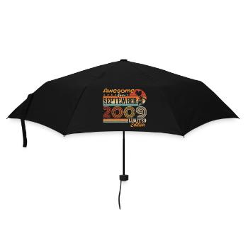 2009 September Vintage Birthday Gift 2009 - Umbrella (small) - black - Front