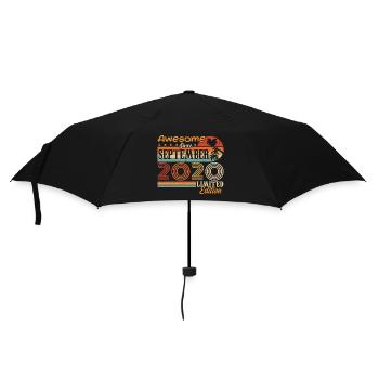 2020 September Vintage Geburtstagsgeschenk 2020 - Regenschirm (klein) - Schwarz - Vorne