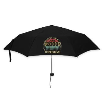 Gift June 2008 Birthday June 2008 June 2008 - Umbrella (small) - black - Front