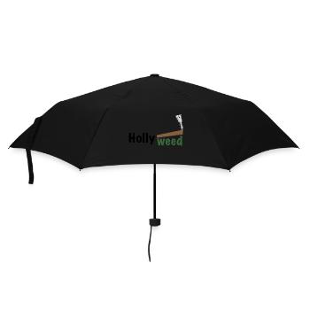 HollyWeed dark - Regenschirm (klein) - Schwarz - Vorne