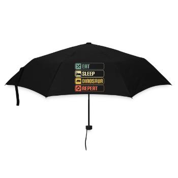 Dino Stegosaurus Carnivore Herbivore - Umbrella (small) - black - Front
