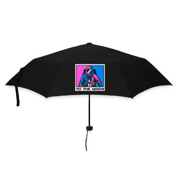 Weltall Logo Voyager - Regenschirm (klein) - Schwarz - Vorne