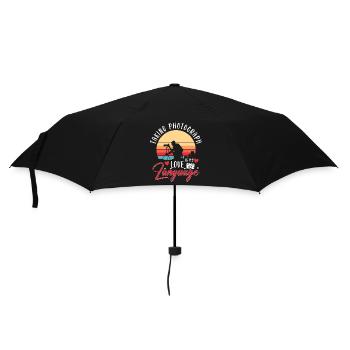 Kamera Foto Bild - Regenschirm (klein) - Schwarz - Vorne