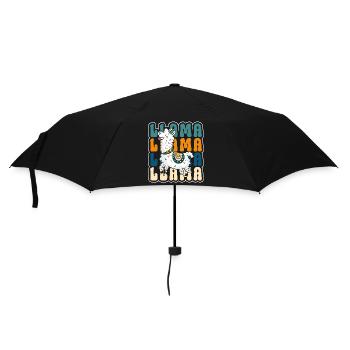 Lama Lasttier Niedlich Züchter - Regenschirm (klein) - Schwarz - Vorne