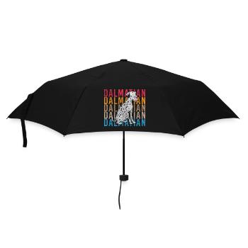 Dalmatiner Haustier Hundebesitzer Liebe - Regenschirm (klein) - Schwarz - Vorne