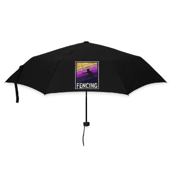 Fechten Sportfechten Tradition - Regenschirm (klein) - Schwarz - Vorne