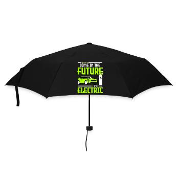 Elektromobilität Auto Klimawandel - Regenschirm (klein) - Schwarz - Vorne