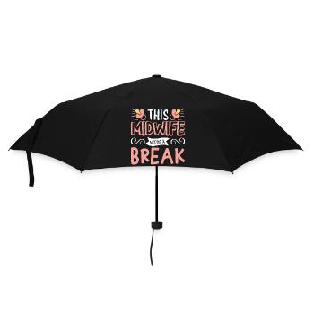 This Midwife needs a break - Regenschirm (klein) - Schwarz - Vorne