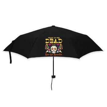 Dia de Muertos Totenkopf Skull Skelett - Regenschirm (klein) - Schwarz - Vorne