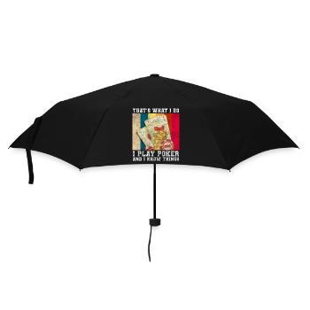 Cartes de joueur Double tête - Parapluie standard - noir - Devant