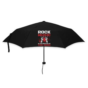 Rocker Rockmusik Heavy Metal Rockabilly - Regenschirm (klein) - Schwarz - Vorne
