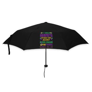 Mardi Gras Party Event - Regenschirm (klein) - Schwarz - Vorne