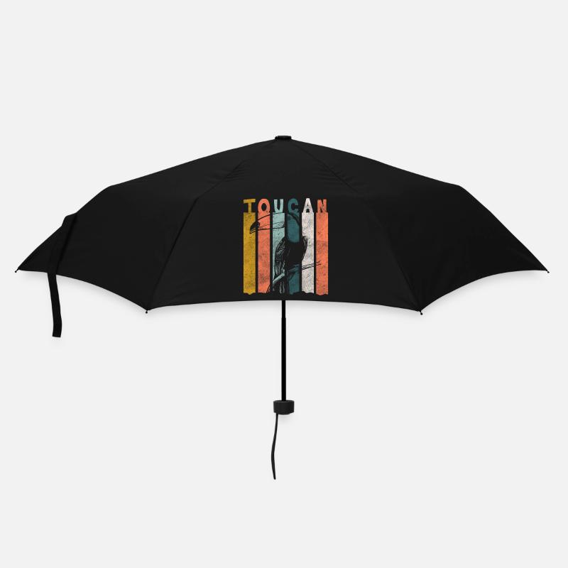 Oiseau coloré forêt tropicale rare - Parapluie standard - noir