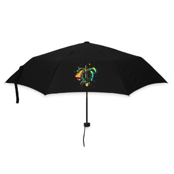 Meer Wasser Niedlich - Regenschirm (klein) - Schwarz - Vorne