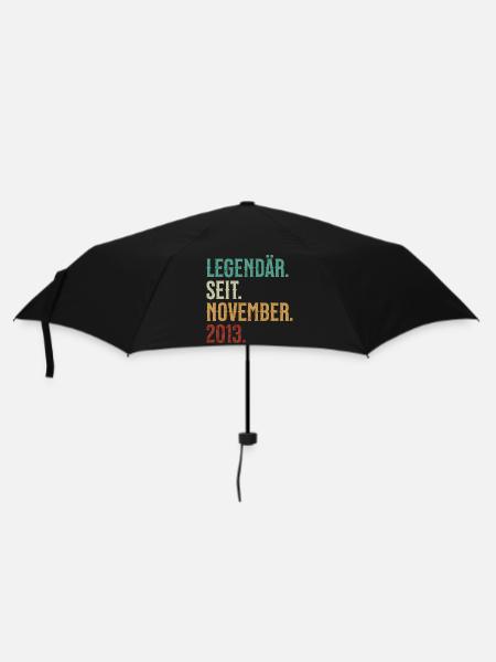 Legendär. Seit. November. 2013. Retro Birthday - Regenschirm (klein) - Schwarz