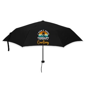 Sports Sports d’hiver Joueurs de curling - Parapluie standard - noir - Devant