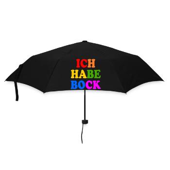 Ich habe bock - Regenschirm (klein) - Schwarz - Vorne