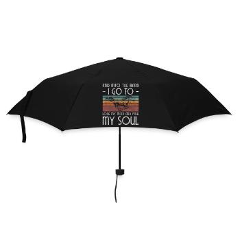 Pferde Freundschaft Hobby Stute - Regenschirm (klein) - Schwarz - Vorne