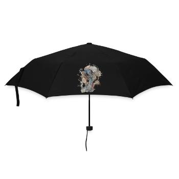 Japanisch Mythologie Kampfkunst Nerd - Regenschirm (klein) - Schwarz - Vorne