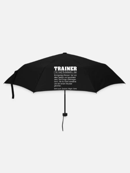 Trainer Definition Schrift weiss - Regenschirm (klein) - Schwarz