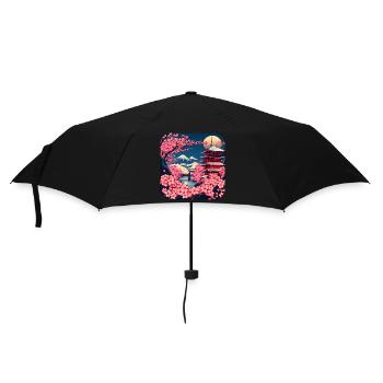 Japan Weltreise Tempel Kultur - Regenschirm (klein) - Schwarz - Vorne