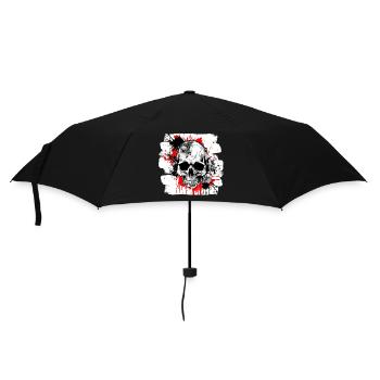 Skull Splash Trash Polka Tattoo - Umbrella (small) - black - Front