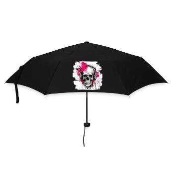 Skull Tattoo Heavy Metal Rocker - Umbrella (small) - black - Front