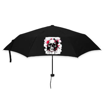 Heavy Metal Trash Polka Tattoo Style - Regenschirm (klein) - Schwarz - Vorne
