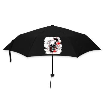 Trash Polka Tattoo Heavy Metal Style - Regenschirm (klein) - Schwarz - Vorne