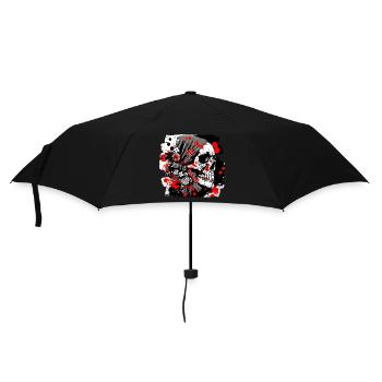 Skull Splash Trash Polka Tattoo - Umbrella (small) - black - Front